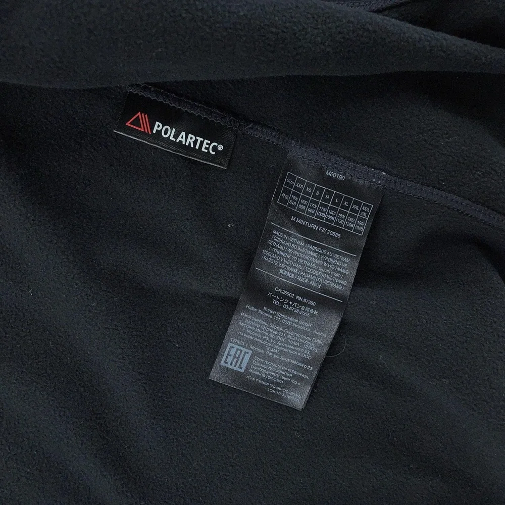 Burton Minturn Fleece Mens XL Gray Polartec Full‎ Zip Sweatshirt Snowboard